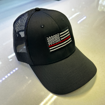 American Red Line Flag Trucker Cap - Fire Fighter Support