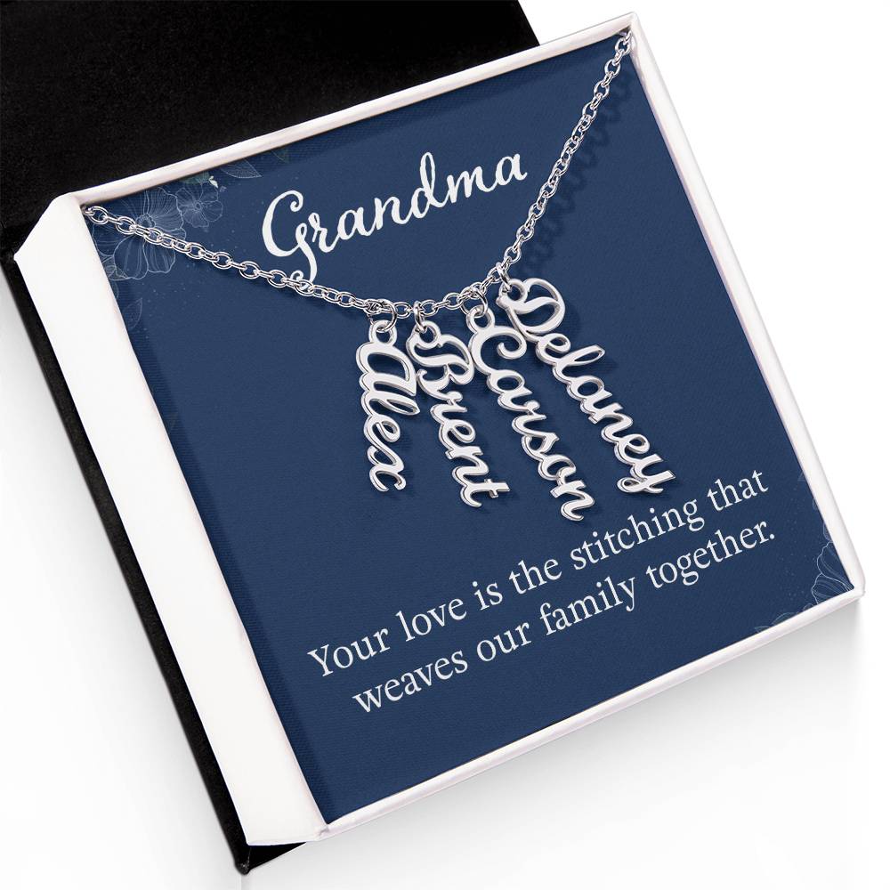 Up To 4 Custom Names on a Necklace - You Design!