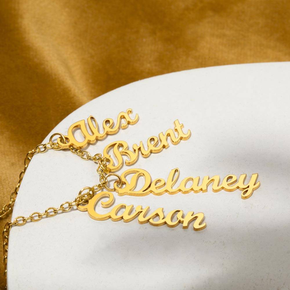 Up To 4 Custom Names on a Necklace - You Design!